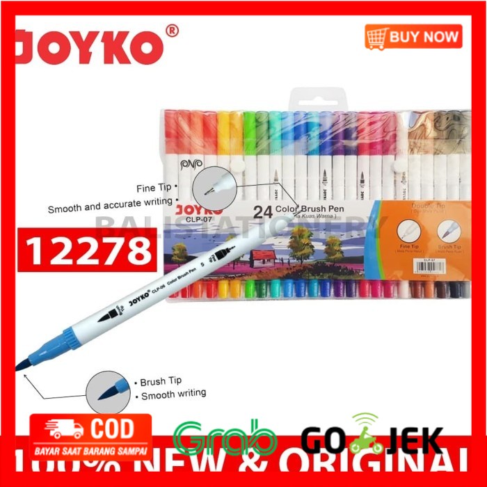 

(BISA COD) JOYKO DUAL BRUSH PEN 24 Color ( CLIP-07 )