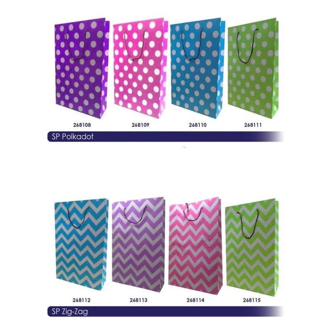 

(TERLARIS) PROMO DISKON!!! PAPERBAG HQ TEBAL POLKADOT / STRIP/ TAS SNACK BY