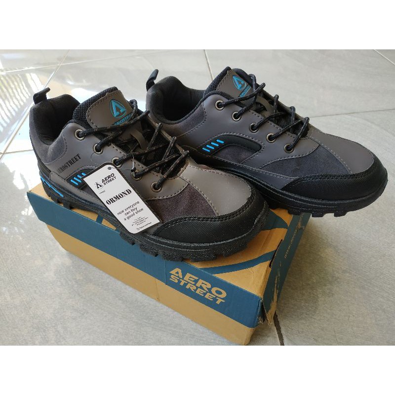 Aerostreet 41 Ormond Hitam Abu Tua Biru100% BARU, dijual karena beli salah ukuran