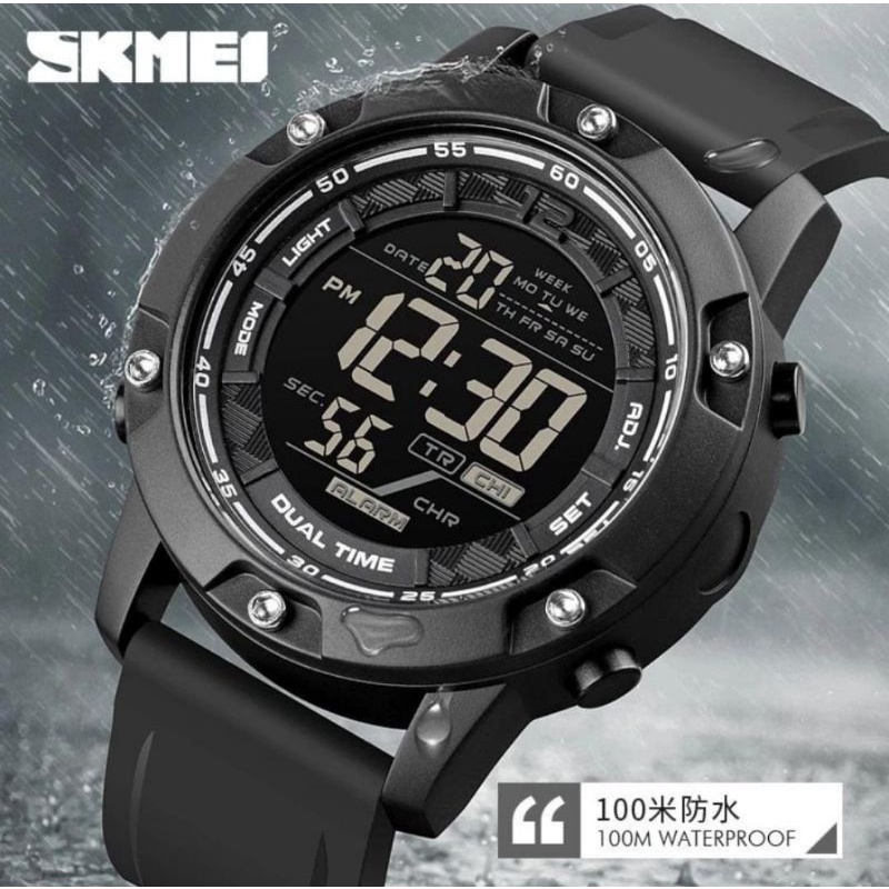 JAM TANGAN SKMEI 1762 ORIGINAL RUBBER HALUS JAM TANGAN DIGITAL LED SPORTY KASUAL OUTDOOR