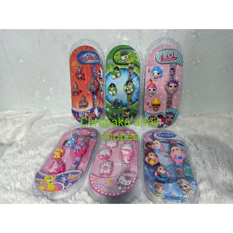 Jam tangan anak laki laki Ultraman paket 4 in 1