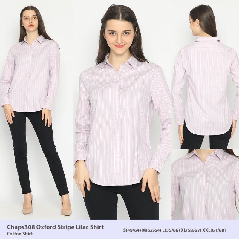 Chaps308 Oxford Stripe Lilac Shirt