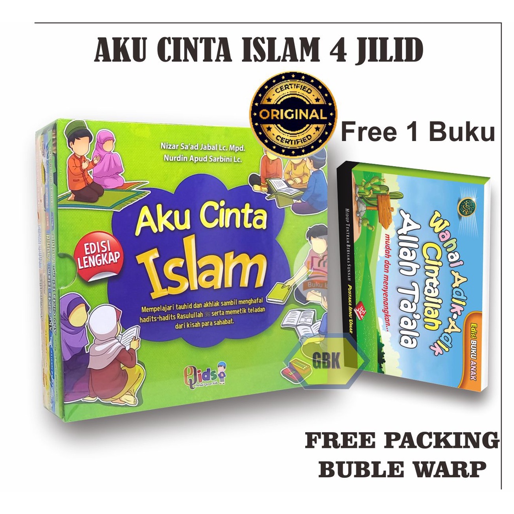 Buku Anak Aku Cinta Islam - Perisai qids(Free 1 Buku Wahai Adik2 Cintailah Allah Ta'ala)