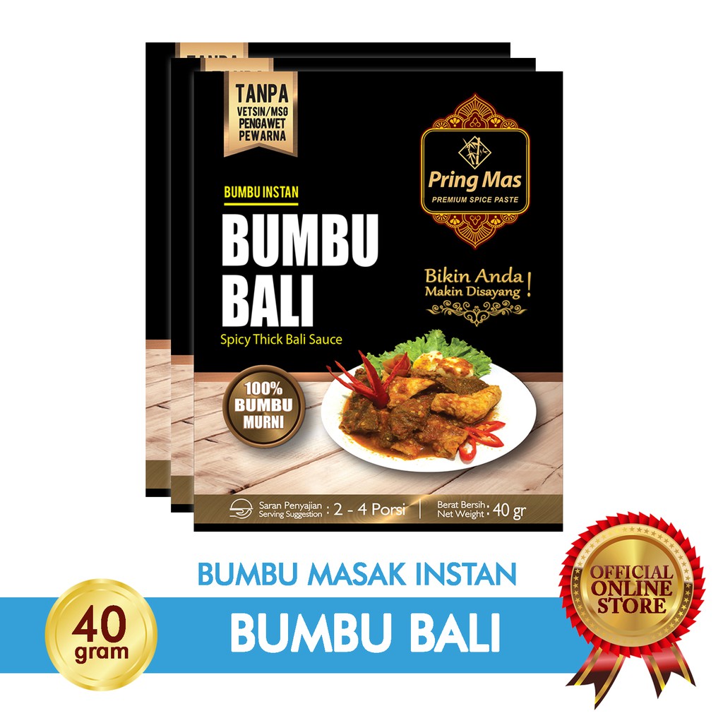 

Pring Mas Bumbu Bali 2-4 Porsi - Halal MUI