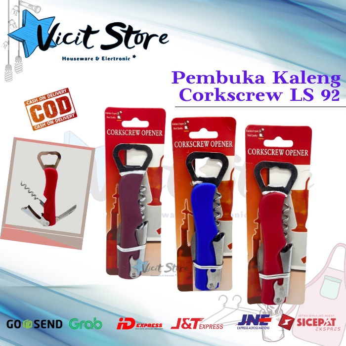 Pembuka Botol 4 in 1 / Bukaan Botol Wine 4in1 / Corkscrew Opener