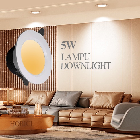 ASLI FULL TERANG 5W LAMPU DOWNLIGHT LED PLAFON 5 WATT NYALA ADA PUTIH / WARM WHITE