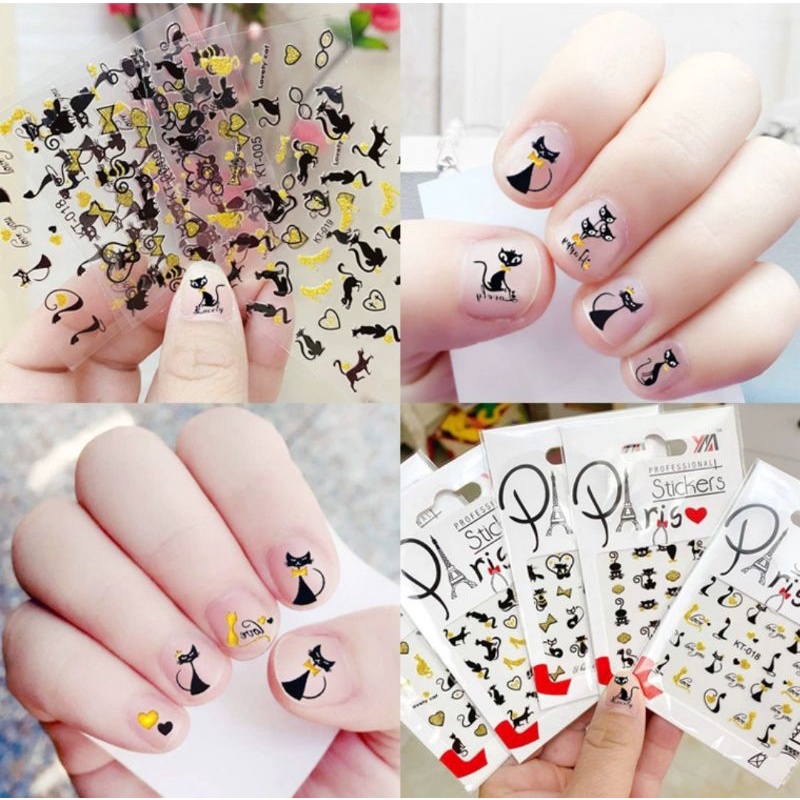 Stiker Kuku 3D / Nail Art Sticker 3D Import Motif Bunga Buah Animal Abstrak