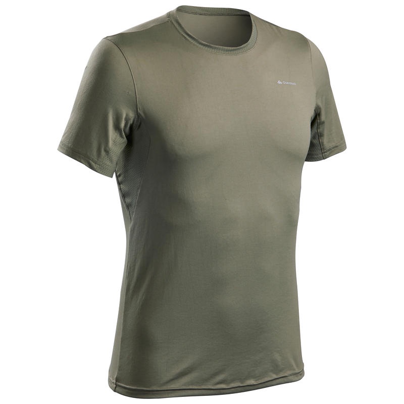 QUECHUA MH100 T-Shirt Kaos Hiking Pria Serap Keringat