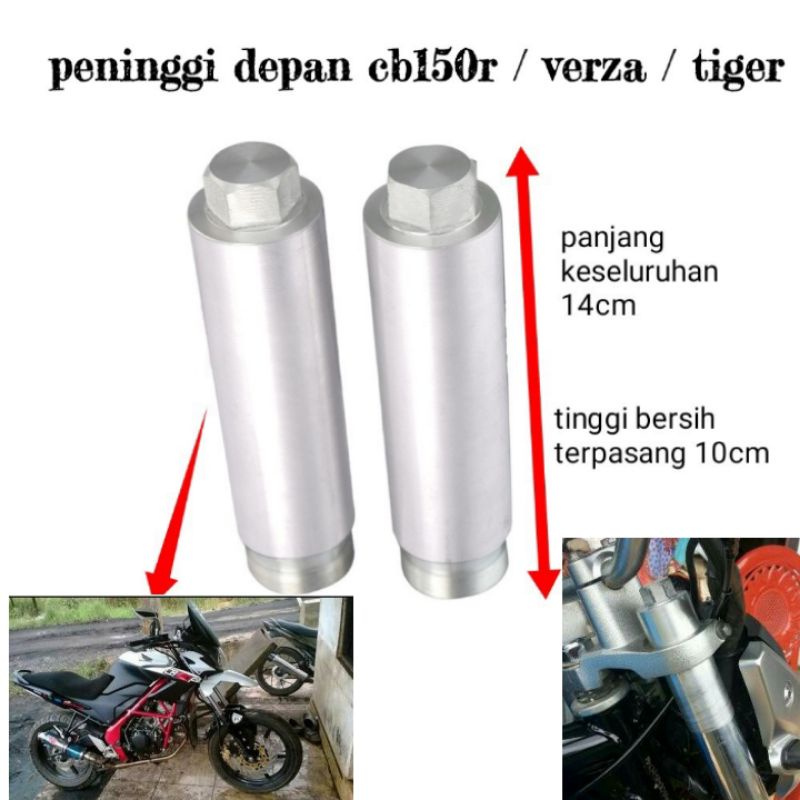 peninggi shock depan honda megapro cb150r old new