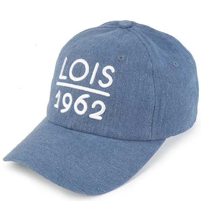 Ready Stok - Original Topi Lois Jeans Denim Caps Hdm238D Blue