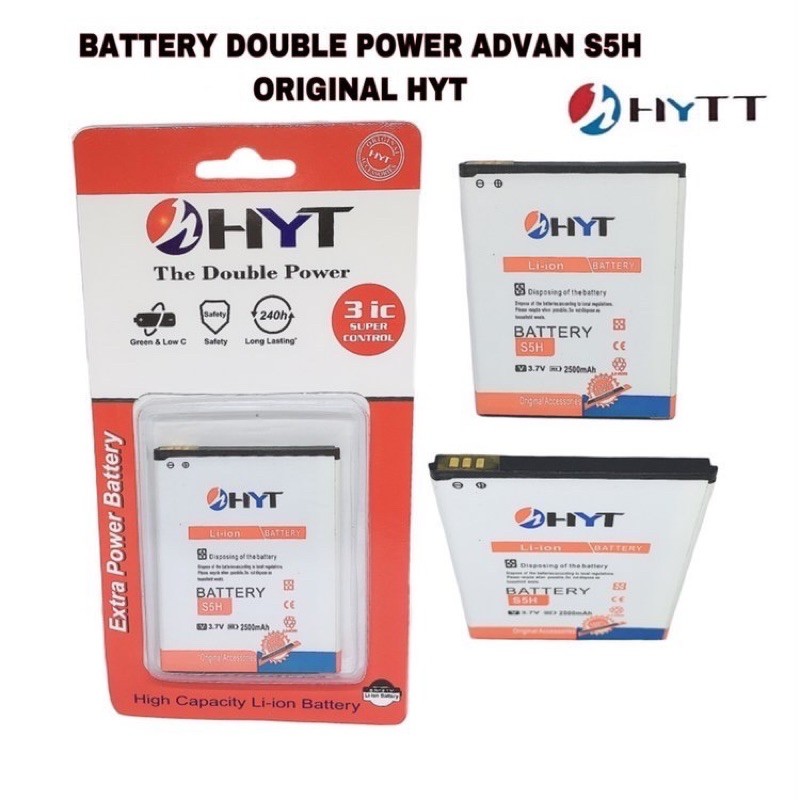 BATTERY BATERAI DOUBLE POWER ADVAN S5H ORIGINAL HYT