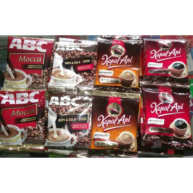 

Kopi Kapal Api Susu ABC Mocca Good Day Frez Moccacino Cappucino Chococinno