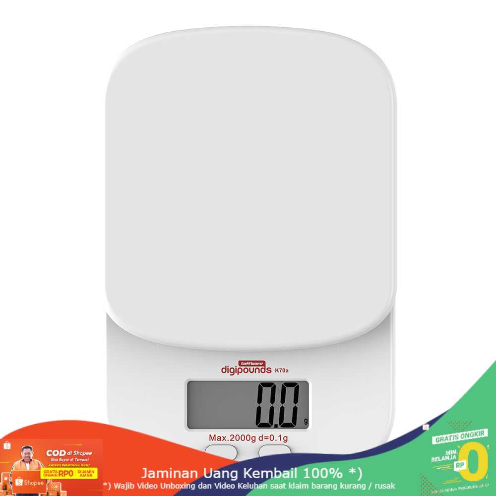 (BISA COD) RVOSTR  Digipounds Timbangan Dapur Mini Digital Scale 2000g 0.1g K70a