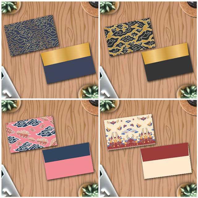 

Amplop Kondangan Custom Batik Mega Mendung isi 50 pcs