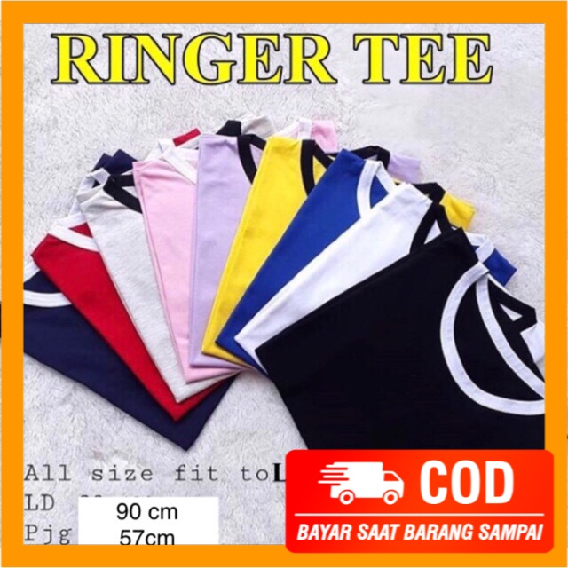 KAOS RINGER TEE L POLOS / RINGER TEE / RINGGER TEE / KAOS ONECK POLOS HSF