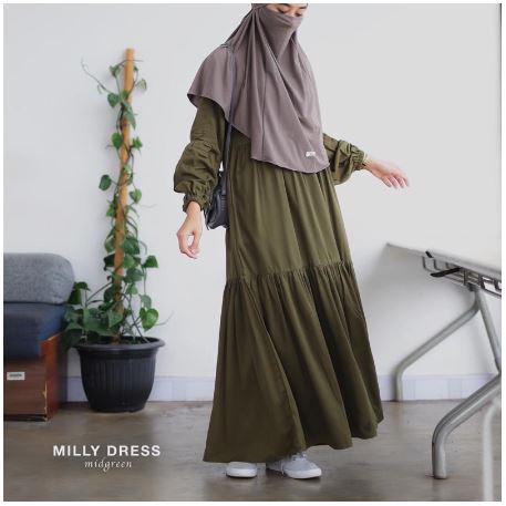 Milly Dress by Ash_shofwa.id-gamis rayon