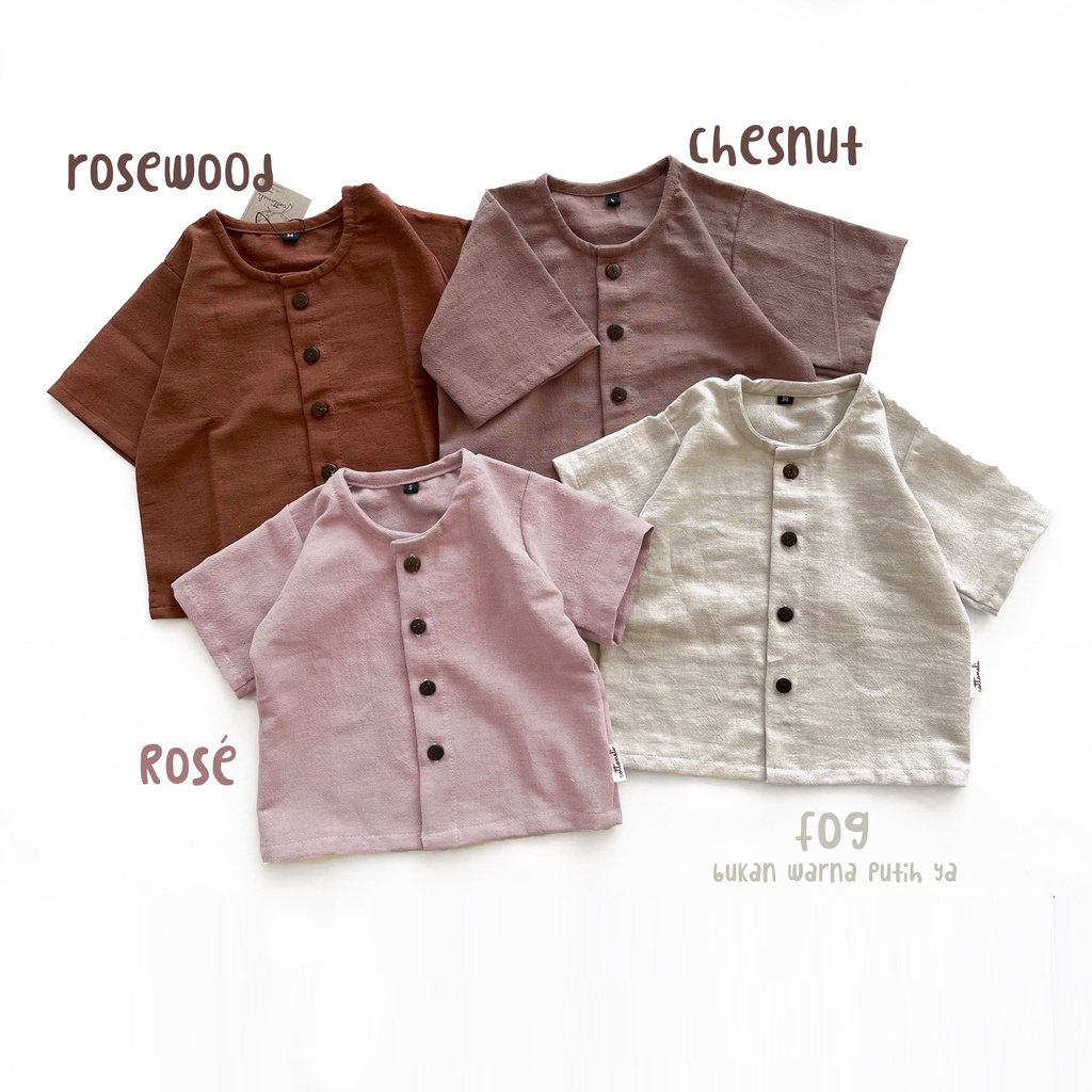 OSORI - Atasan Anak Linen Lengan Pendek Unisex