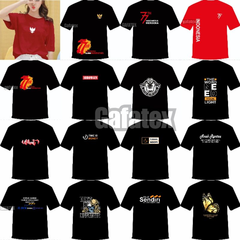 Kaos Sablon 17 Agustus 2023 | Custom polos | combed 30s