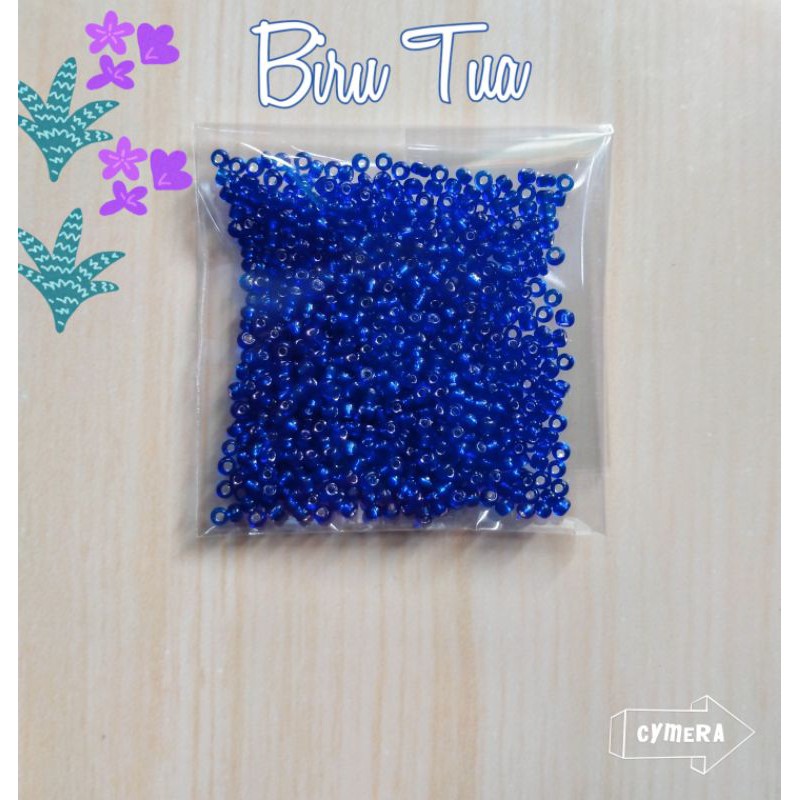 Manik Mote Payet Pasir 10 gram - Biru Tua