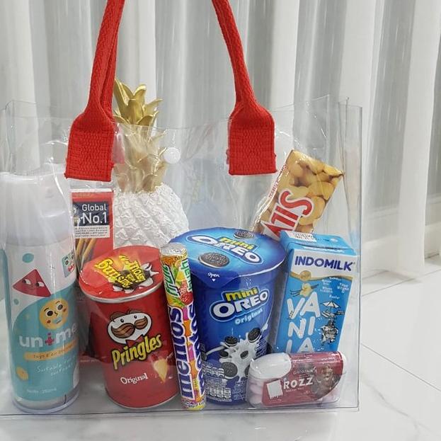 ○ Tas Mika Tebal Transparant | Tote Bag Mika | Tas Souvenir Ultah ✧