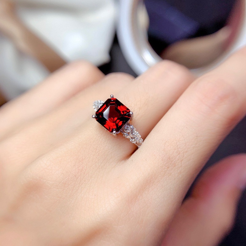 Fancyqube Cincin 925 Silver Bentuk Kotak Hias Cubic Zirconia Aaa Untuk Wanita