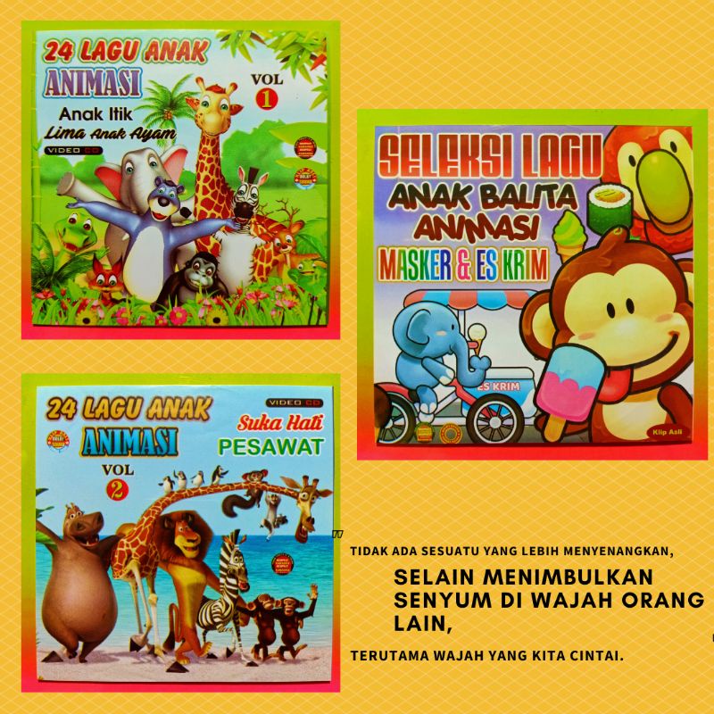 KASET VIDEO MUSIK LAGU ANAK ANAK TK - PAUD - BALITA VOLUME TERLENGKAP.