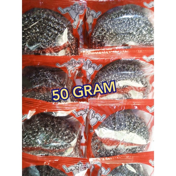 Sabut Cuci Besi Anti Karat 40 Gram 50 Gram Import / Steel Wool Cuci Piring Import