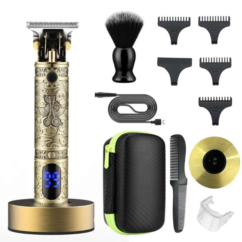 Gro Alat Cukur Rambut Elektrik Profesional Hair Clippers for Men Alat Cukur Rambut Elektrik Untuk Pria Potong Rambut Dengan Layar LCD