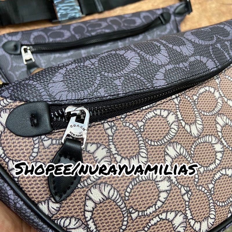 tas selempang pria Coach Waistbag pria import ada no seri waist bag pria coach import