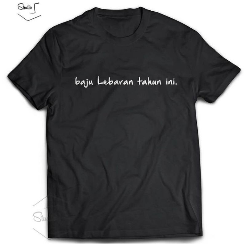 kaos distro lengan pendek baju lebaran tshirt tahun ini