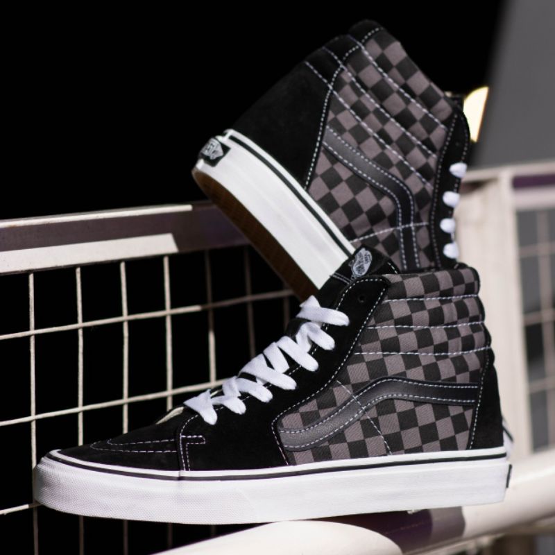 Vans Sk8 Hi Checkerboard Black / Pewter