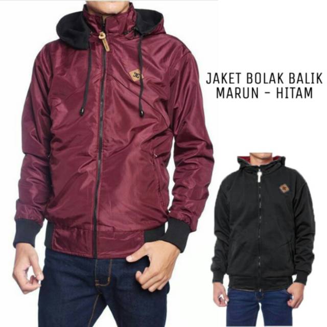 Jaket bolak balik 2in1 pria wanita Shopee Indonesia Jaket bolak balik 2in1 pria wanita Shopee Indonesia