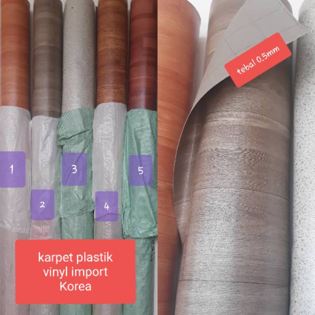 KARPET PLASTIK KARPET LANTAI VINYL PLASTIK TEBAL IMPORT 