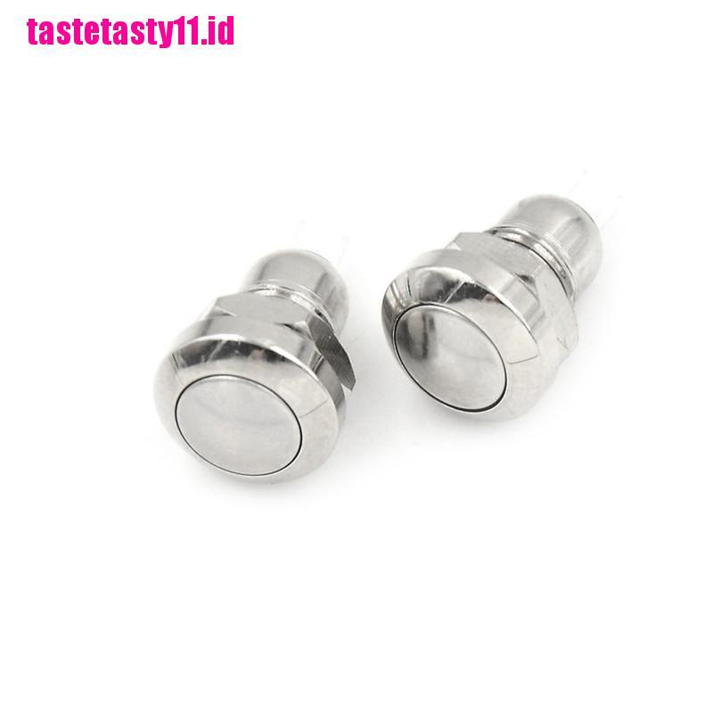 【TTID】2pcs 8mm Mini Micro 2Pin Metal Waterproof Momentary Push Button Switch