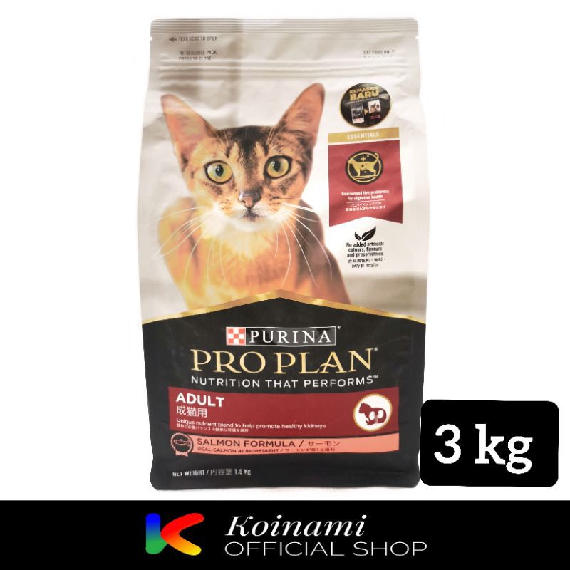 PROPLAN SALMON 3 KG ADULT / MAKANAN KUCING / CAT FOOD