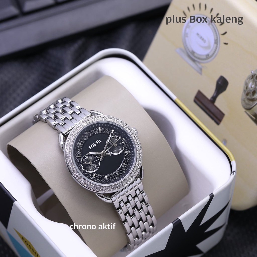 Jam Tangan Wanita L81254S Tali Rantai Chrono Variasi Free Box Exclusive &amp; Baterai