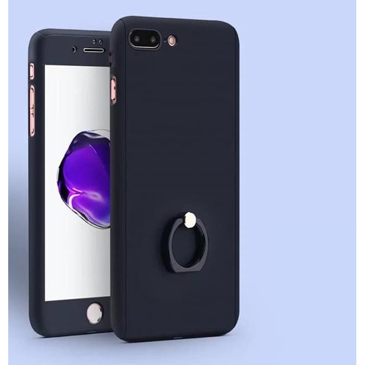 NEW CASE 360 + I-RING STAND IPHONE 7 SLIM HARD/IPAKY/FULL BODY/ARMOR MILENIA