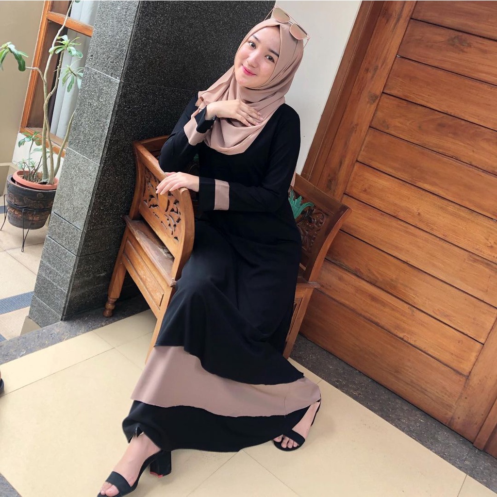 gamis turkey - busana muslim - jubah dewasa dan anak - abaya  baru kania polos(br181)haura best seller