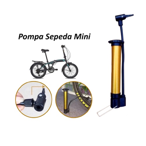 Pompa Angin Mini Manual Serbaguna - Pompa Ban Sepeda Ban Motor / Bola / Balon