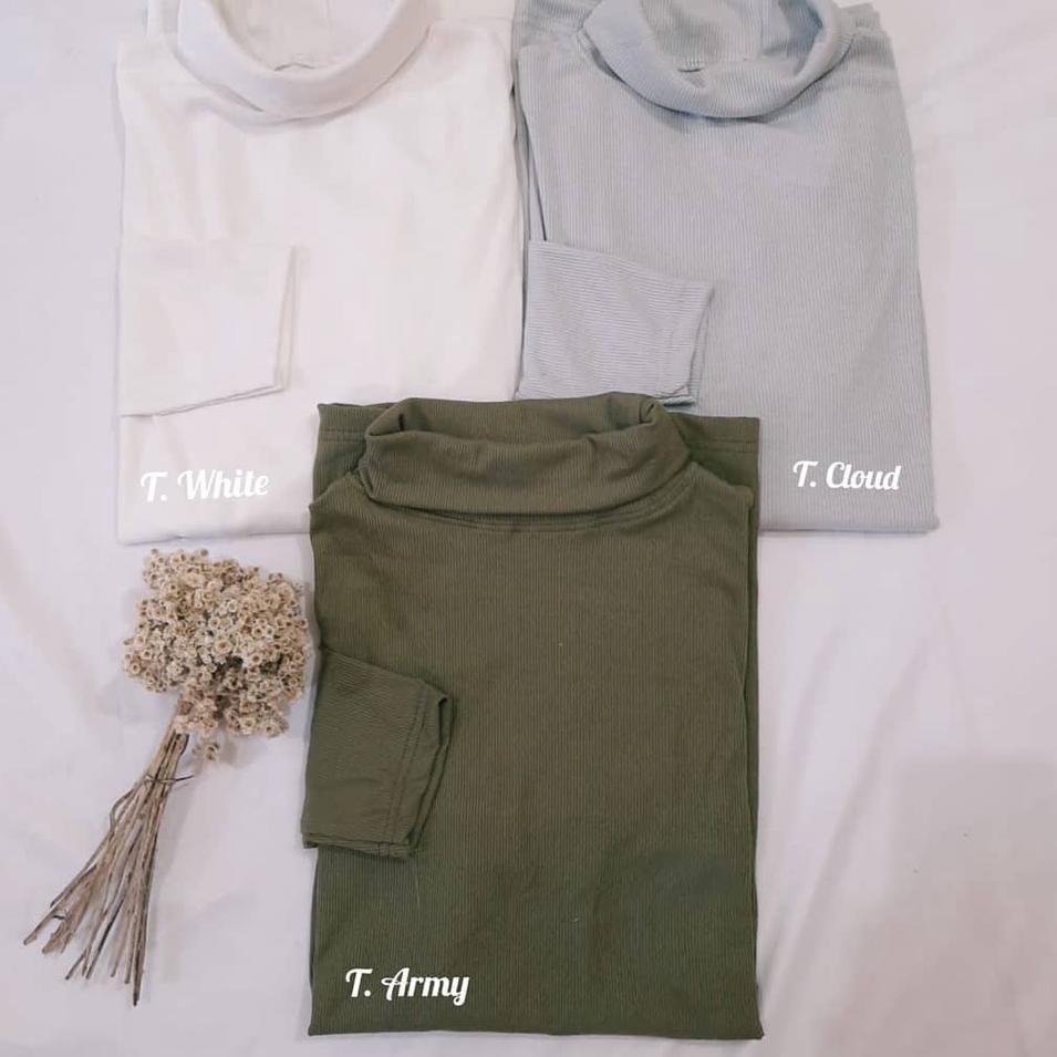 Hot Item-- KAOS TURTLENECK BAHAN RIB PREMIUM LENGAN PANJANG / TURTLENECK POLOS LENGAN PANJANG / TURT