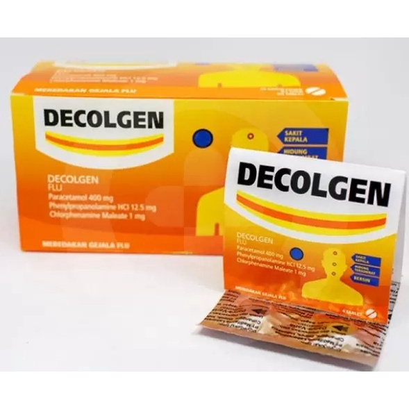 DECOLGEN Strip Isi 4 Tablet - Obat Pilek Flu Sakit Kepala Demam