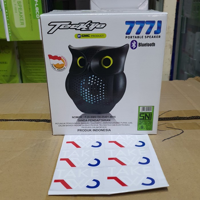 Speaker Bluetooth Portabel Teckyo 777 J Bentuk Owl // Speaker Wireless Bluetooth Burung Hantu