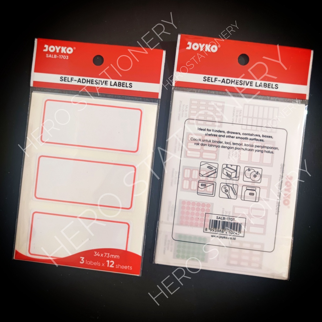 

Sticker label self adhesive labels joyko SALB-1703