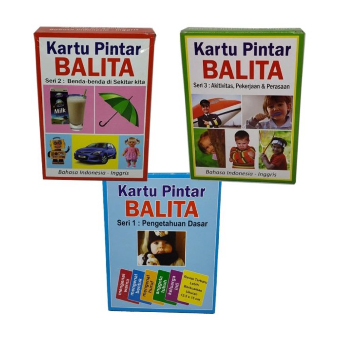 Jual Flashcard Paket Bundling Kartu Bayi Pintar Balita Seri 1 2 dan 3 Limited