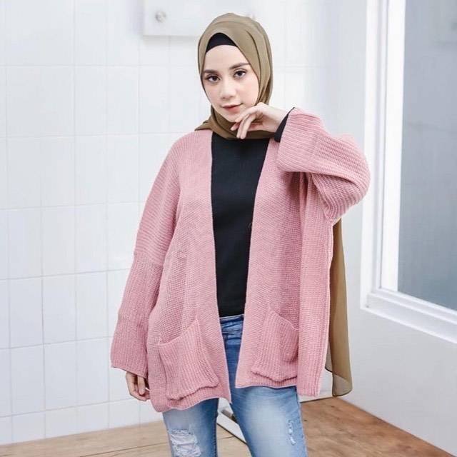 BISA COD!!! OVERSIZE CARDY LILAC /LOOCY CARDY MINT / LAVELLA CARDY-5