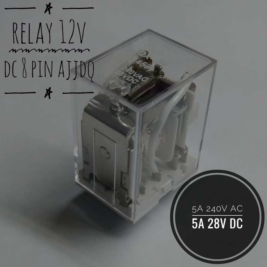 RELAY 12V 8 PIN AJJDQ