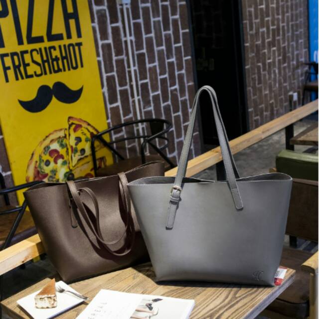 [NEW] Isabella Bag (Gray and Brown)
