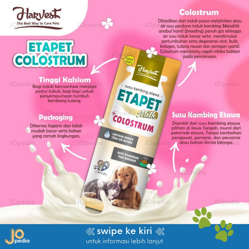 ETAPET COLOSTRUM Susu Kucing Anjing Susu Kambing Etawa Bubuk Bebas Laktosa Kitten Puppy Milk