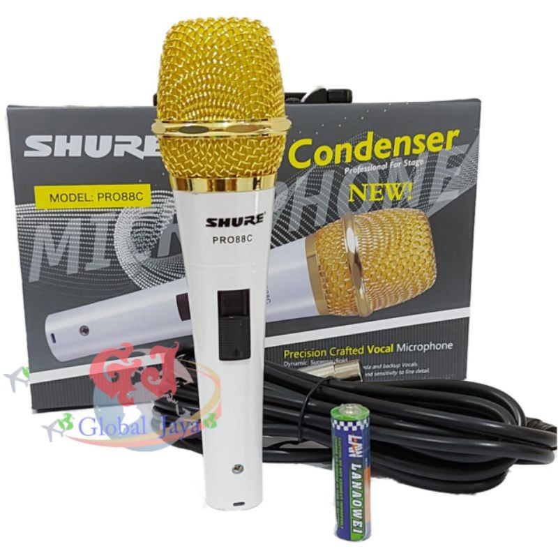 mic kabel shure pro88c/ mic condenser shure pro 88c/ mic shure condensor/microphone shure