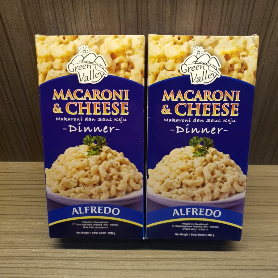 

Green Valley Macaroni& Cheese Makaroni& Saus keju-Dinner-Alfredo 200Gr